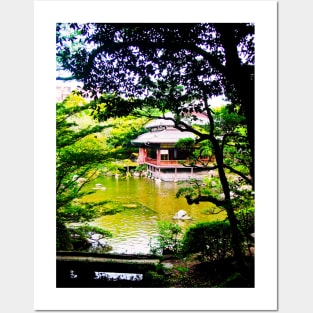 Photography - Japanese garden en tea house Posters and Art